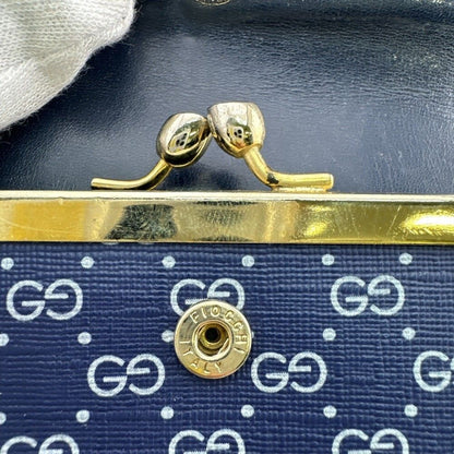 Gucci Micro GG Bifold Wallet Navy