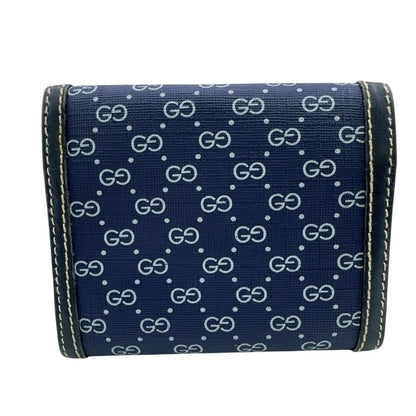 Gucci Micro GG Bifold Wallet Navy