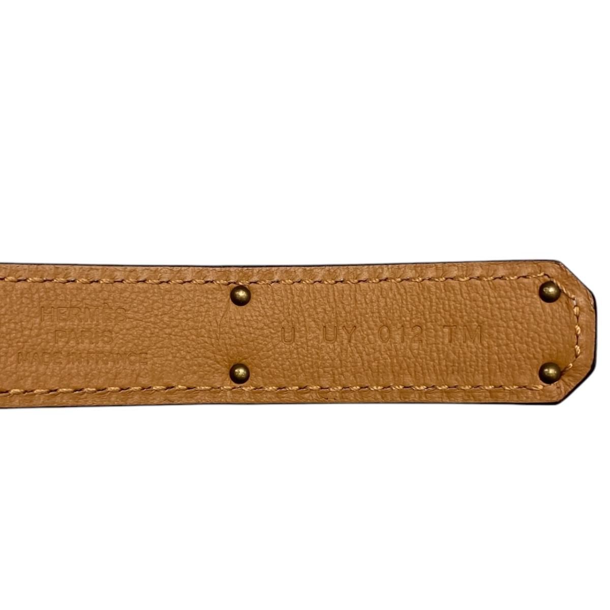 Hermes Belt Kelly 18 Epsom Buckle Noir Black Brown Gold — view 5