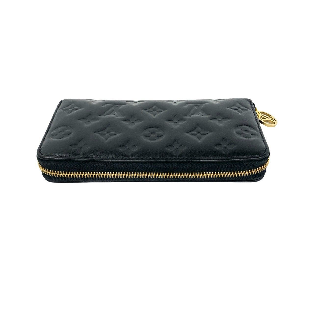 Louis Vuitton Zippy Wallet Coussin Monogram Empreinte Leather Black — view 3