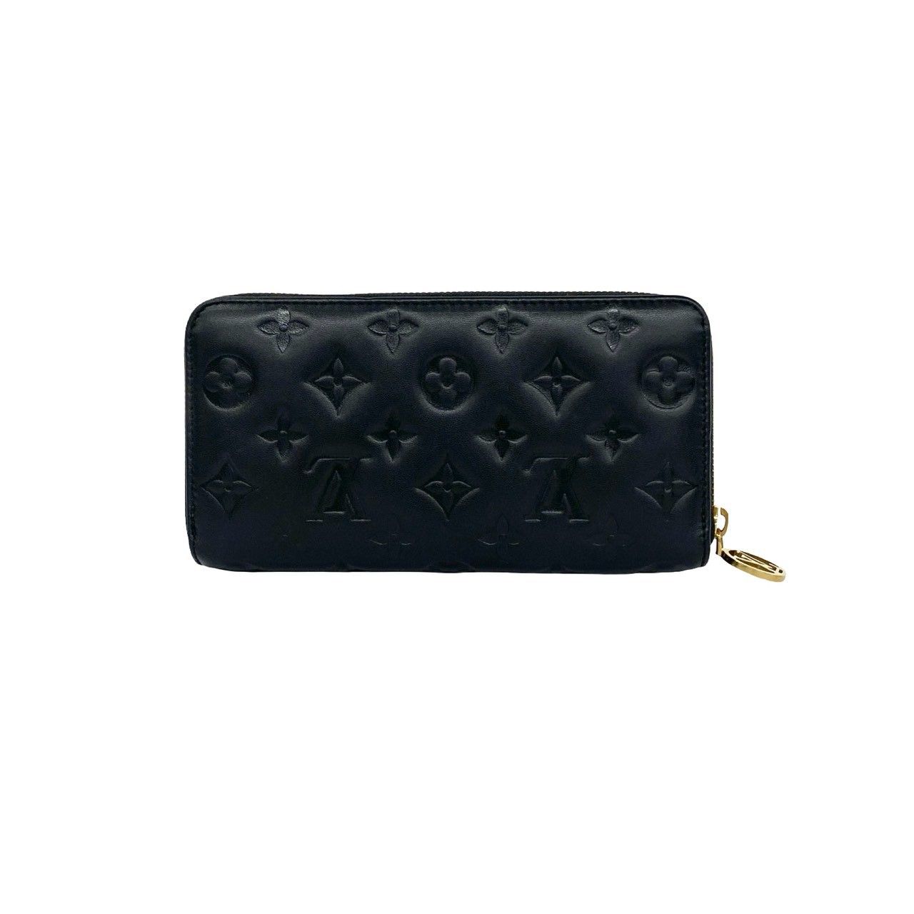 Louis Vuitton Zippy Wallet Coussin Monogram Empreinte Leather Black — view 2