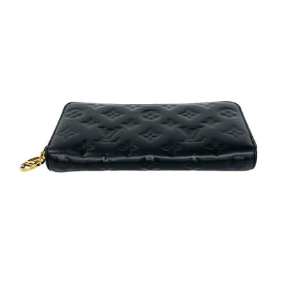 Louis Vuitton Zippy Wallet Coussin Monogram Empreinte Leather Black — view 6