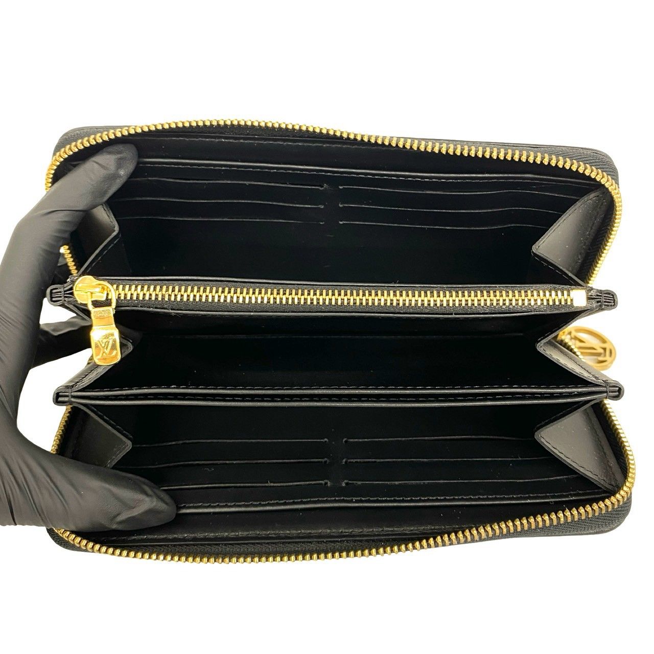 Louis Vuitton Zippy Wallet Coussin Monogram Empreinte Leather Black — view 7