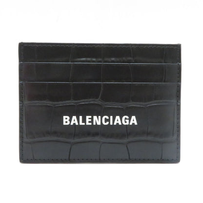 Balenciaga Cash Card Case Black Leather