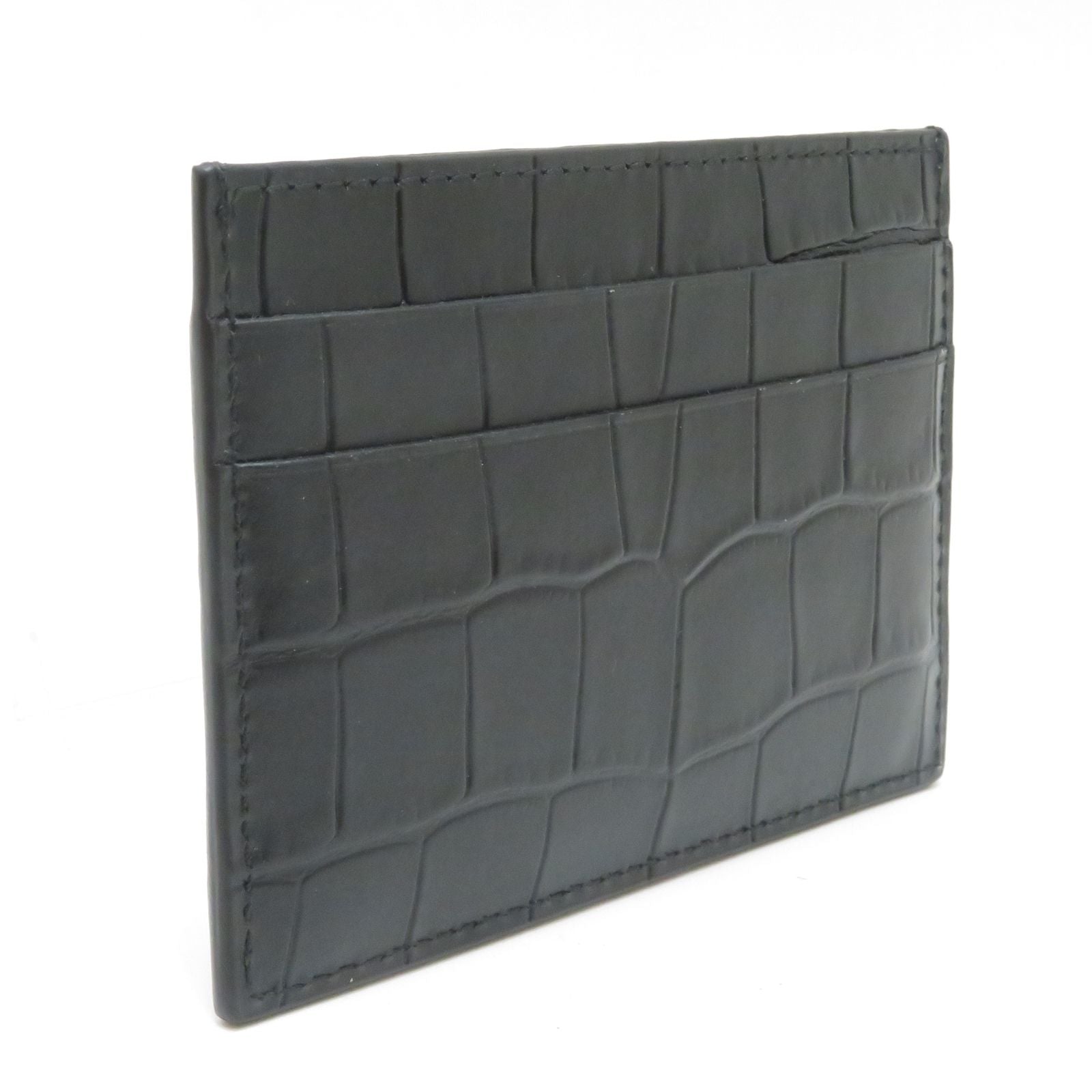 Balenciaga Cash Card Case Black Leather — view 2