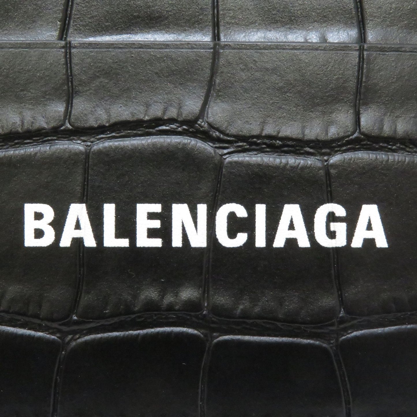 Balenciaga Cash Card Case Black Leather — view 6