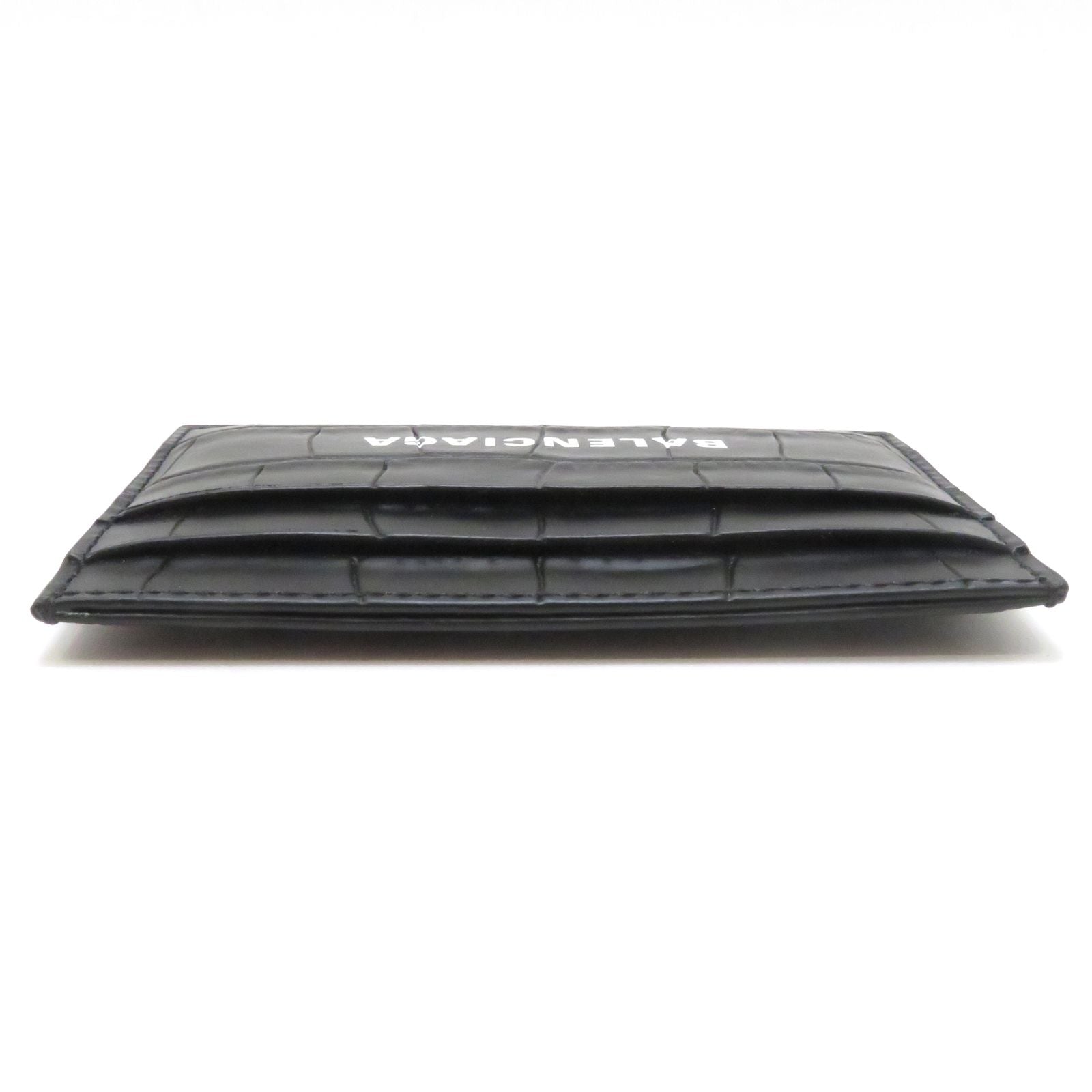 Balenciaga Cash Card Case Black Leather — view 4
