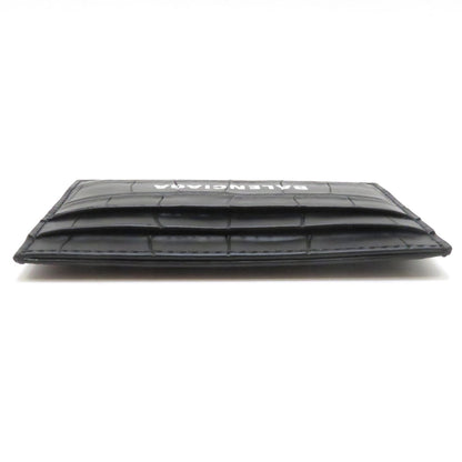 Balenciaga Cash Card Case Black Leather — view 4