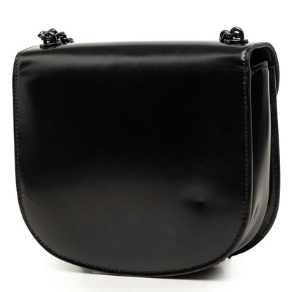 Celine Triomphe Besace Clair Chain Shoulder Bag Black Leather — view 2