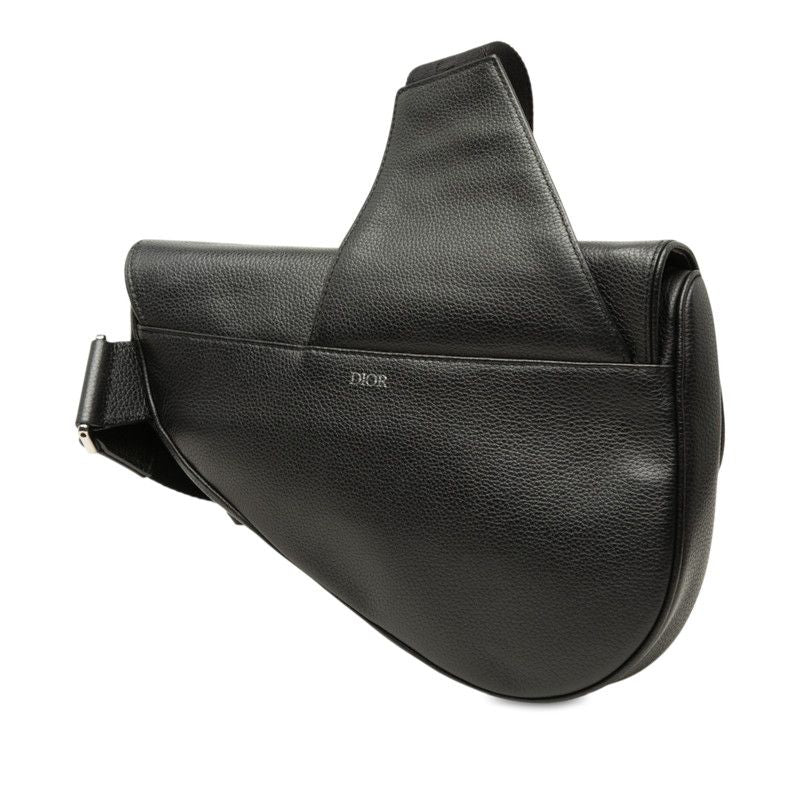 Dior Saddle Bag Crossbody Black Leather — view 2