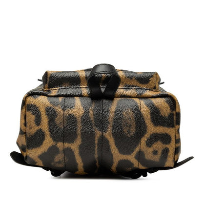 Louis Vuitton Animal Print Leopard Palm Springs Backpack PM Black Brown Leather — view 3