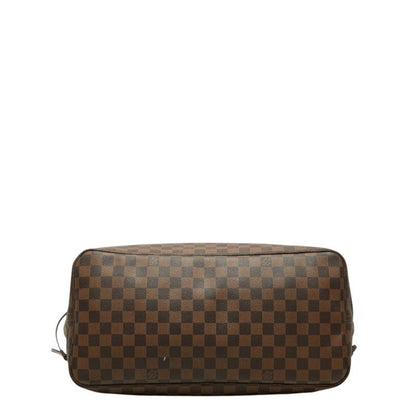Louis Vuitton Damier Neverfull GM Tote Shoulder Bag Brown Leather — view 3