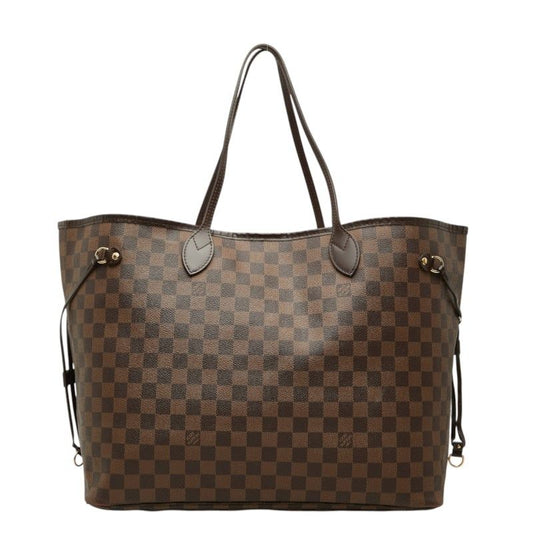 Louis Vuitton Damier Neverfull GM Tote Shoulder Bag Brown Leather
