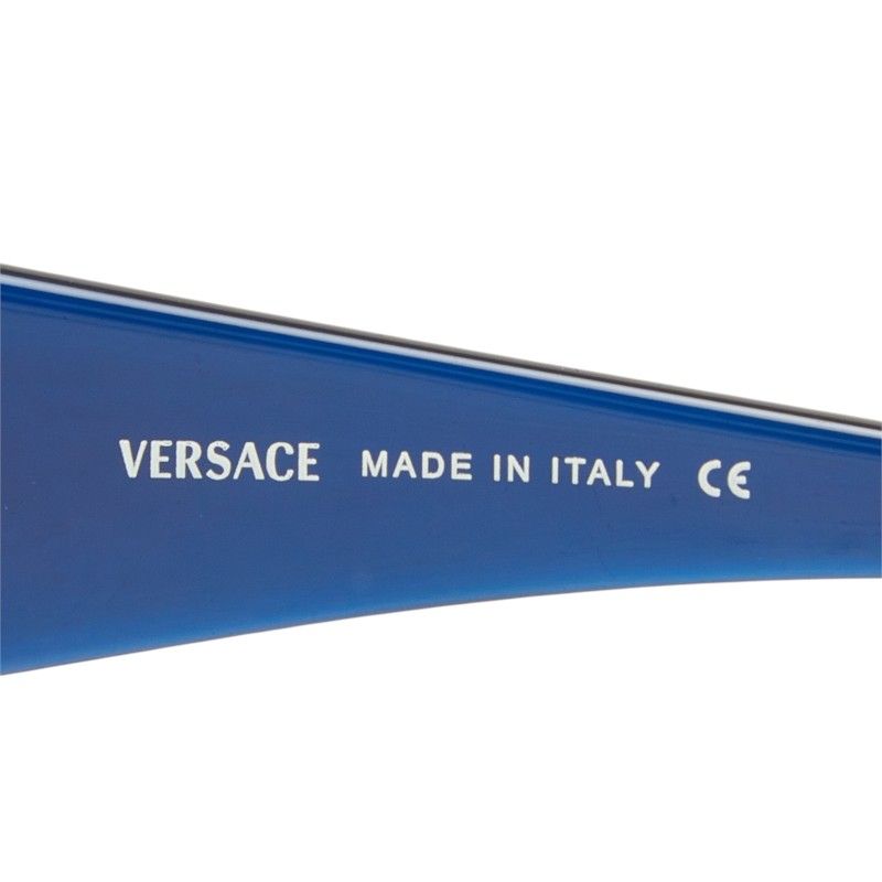 Versace Medusa Sunglasses Blue Silver Acetate Metal Eyewear — view 5