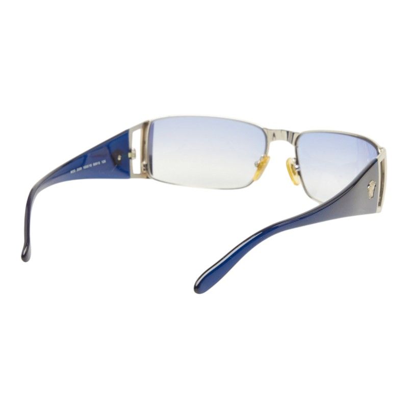 Versace Medusa Sunglasses Blue Silver Acetate Metal Eyewear — view 3