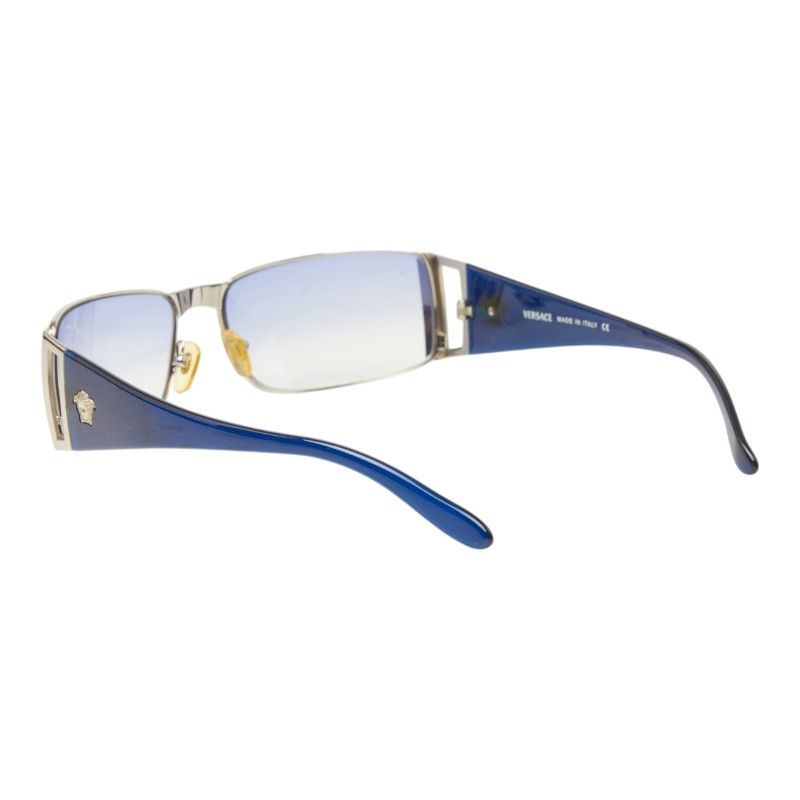 Versace Medusa Sunglasses Blue Silver Acetate Metal Eyewear — view 2