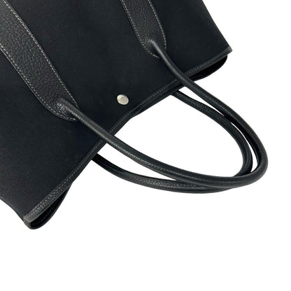 Hermes Garden Party PM Negonda Toile Officier Leather Tote Bag Black — view 4