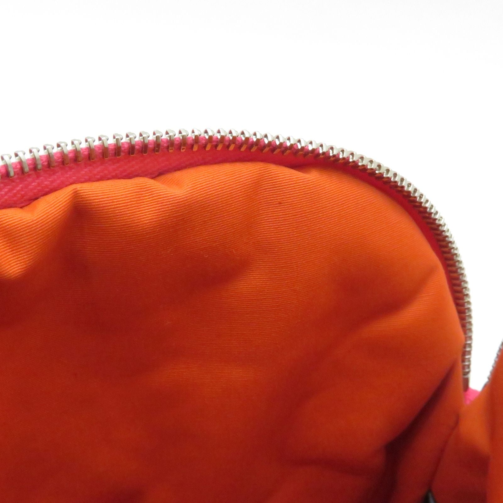 Hermes Bolide Pouch Mini Hibiscus Silver 06 Canvas — view 6