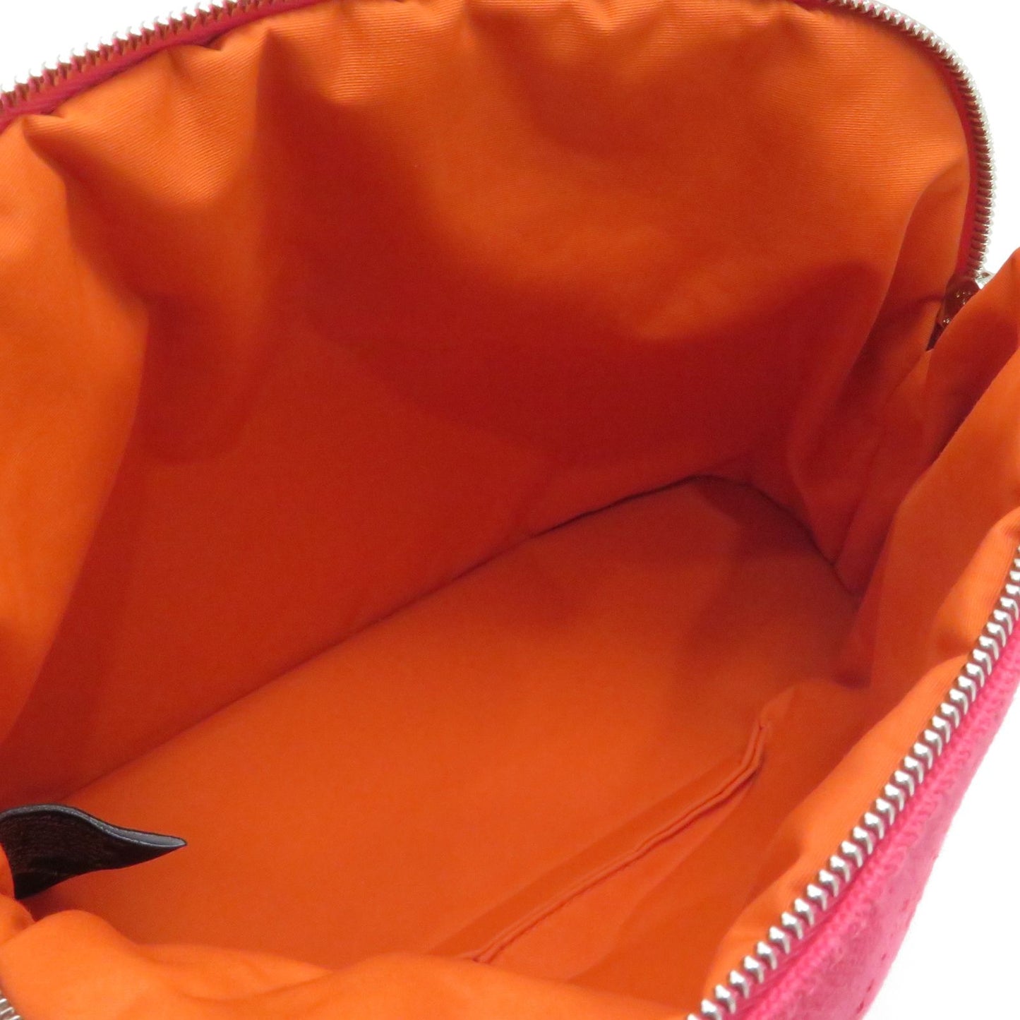 Hermes Bolide Pouch Mini Hibiscus Silver 06 Canvas — view 5