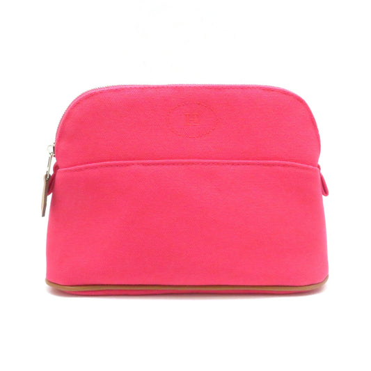 Hermes Bolide Pouch Mini Hibiscus Silver 06 Canvas