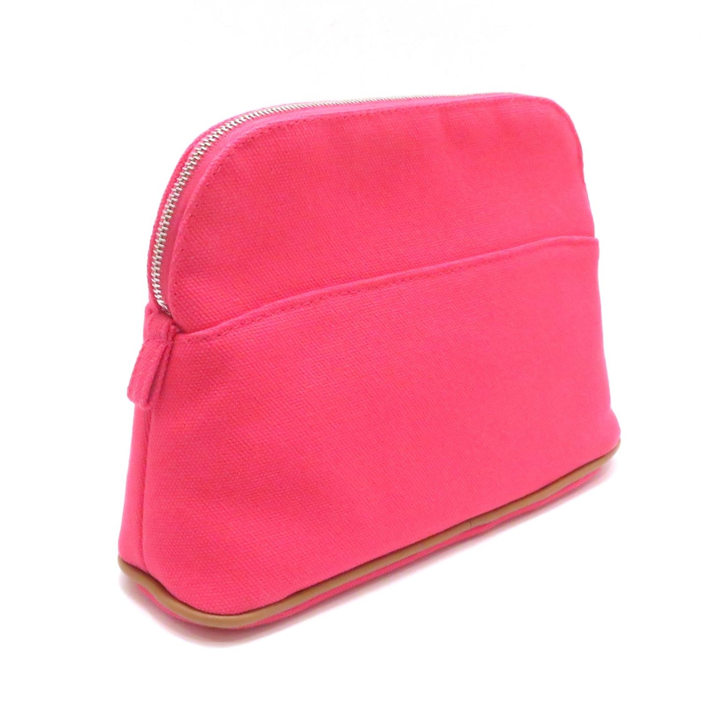 Hermes Bolide Pouch Mini Hibiscus Silver 06 Canvas — view 2
