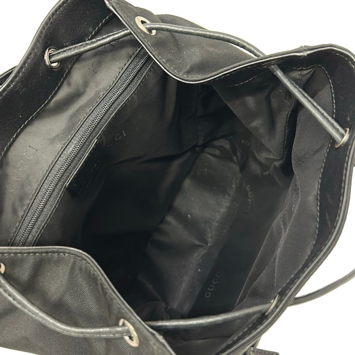 Gucci Backpack Black Drawstring Leather — view 7