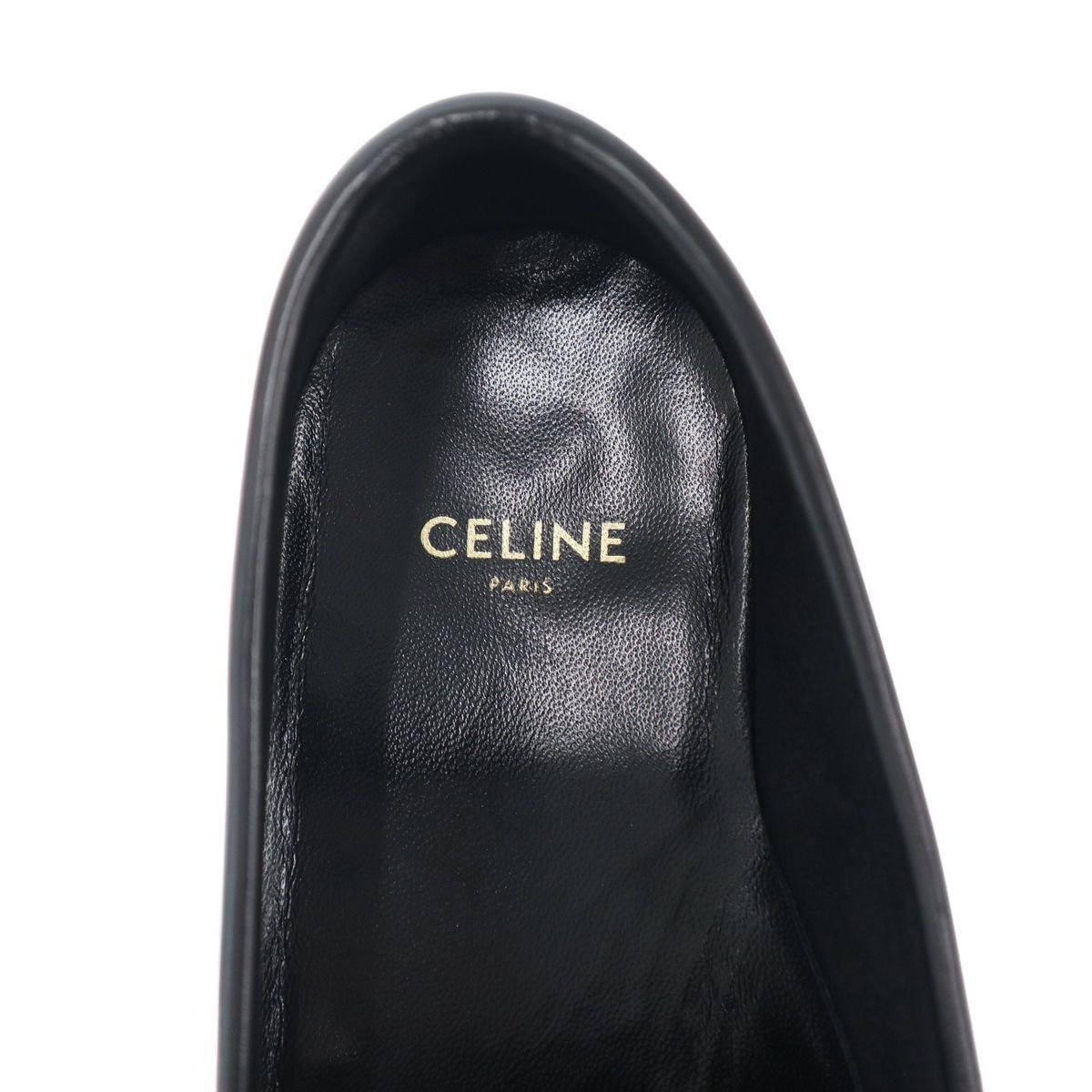 Celine Leopard Calf Hair Loafers Black Brown — view 5