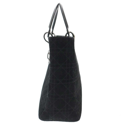 Dior Lady Cannage Suede Handbag Black — view 3