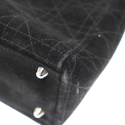 Dior Lady Cannage Suede Handbag Black — view 7