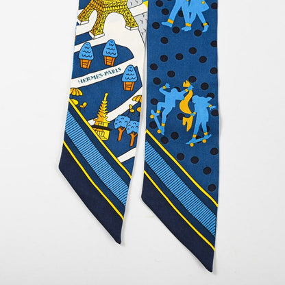 Hermes Scarf Twilly Scarves Blue — view 2