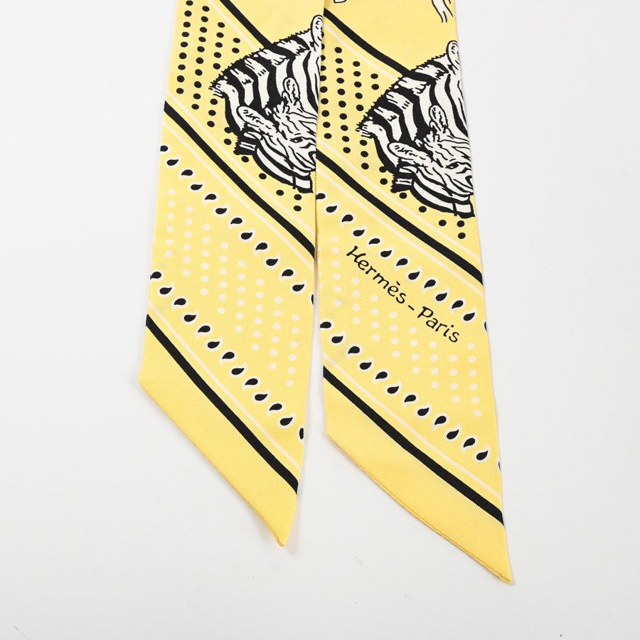 Hermes Scarf Twilly Scarves Yellow — view 2
