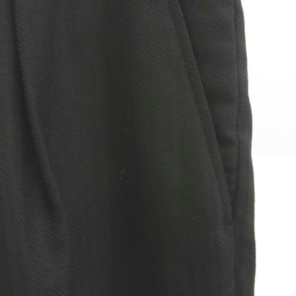 Saint Laurent Paris Trousers Pants Wide Wool Single-pleat Black Cropped 48 — view 5