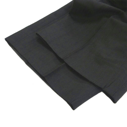 Saint Laurent Paris Trousers Pants Wide Wool Single-pleat Black Cropped 48 — view 6
