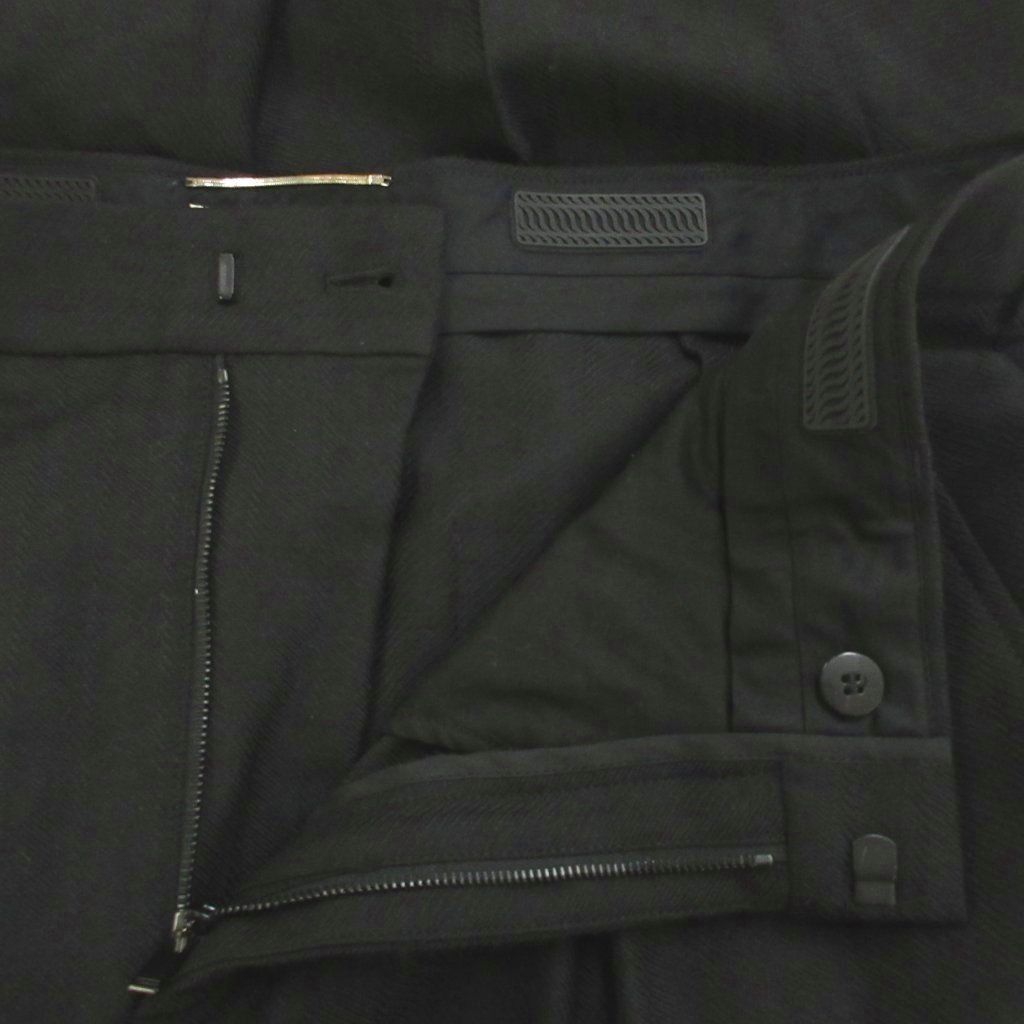 Saint Laurent Paris Trousers Pants Wide Wool Single-pleat Black Cropped 48 — view 4