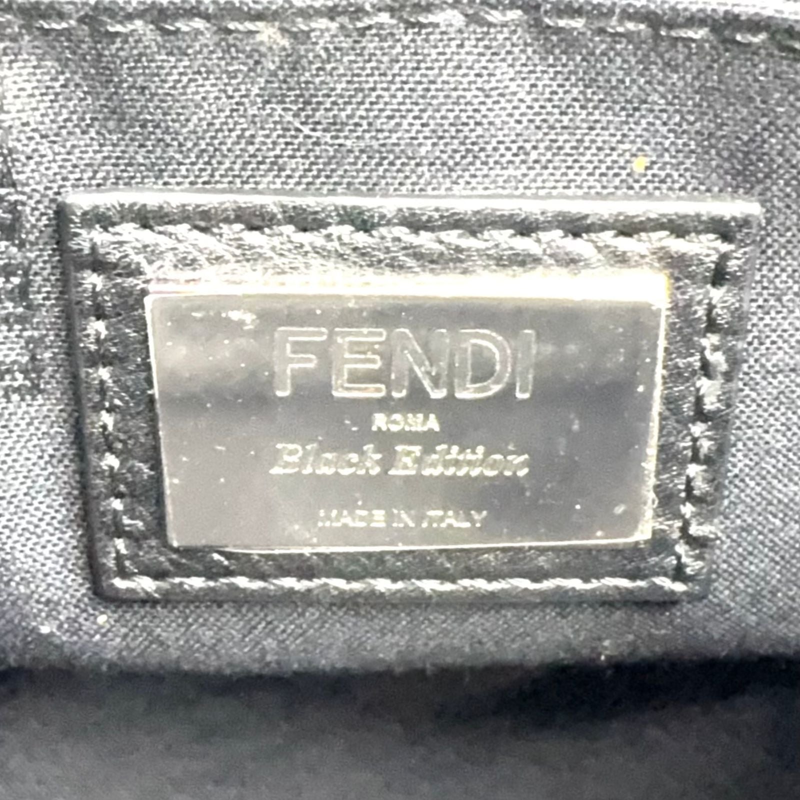 Fendi by the Way Flowerland 2-Way Calfskin Black Handbag Silver — view 4