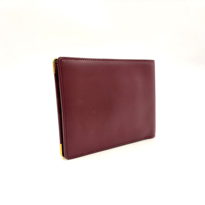 Cartier Must Line Leather Bordeaux Bifold Wallet Gold — view 2