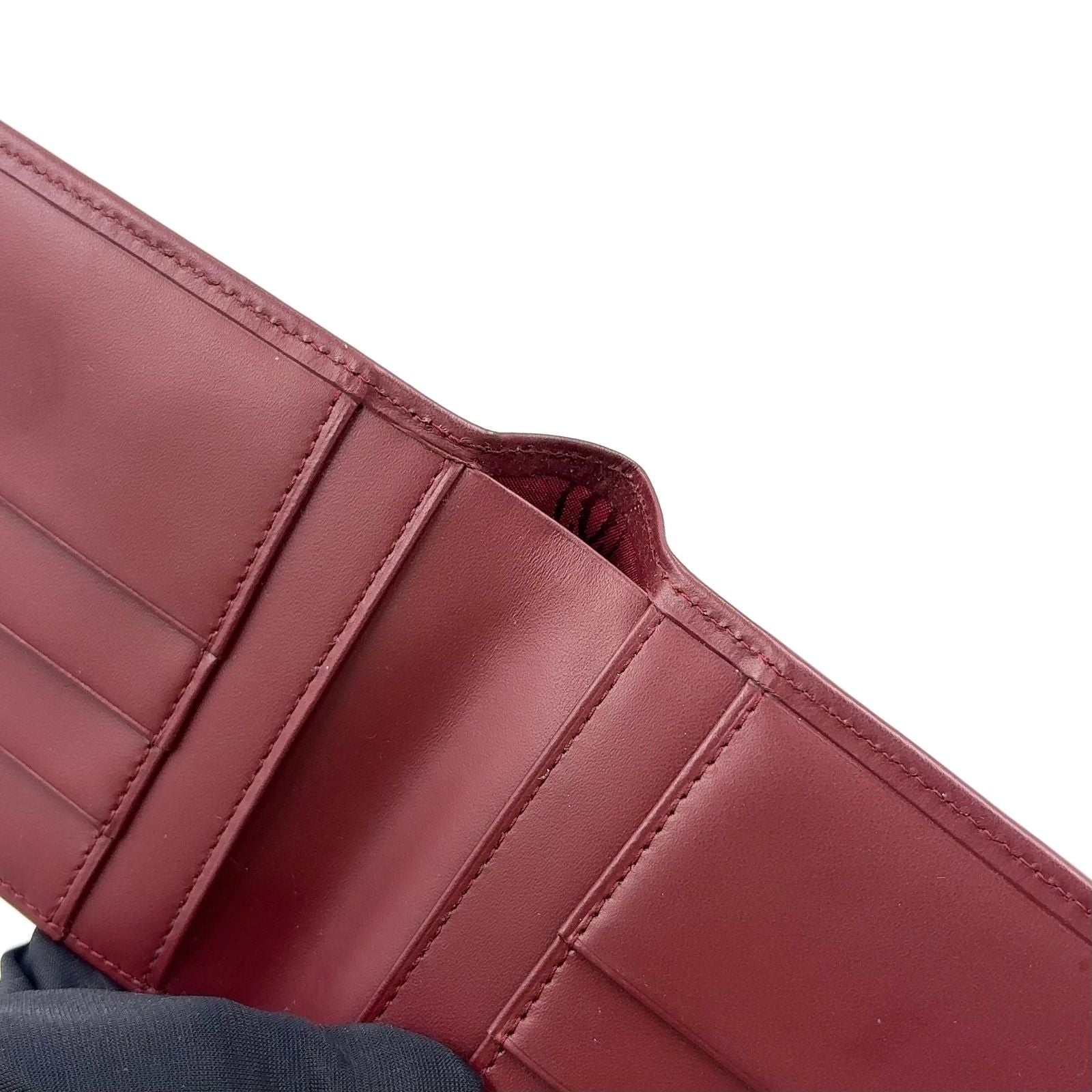 Cartier Must Line Leather Bordeaux Bifold Wallet Gold — view 7