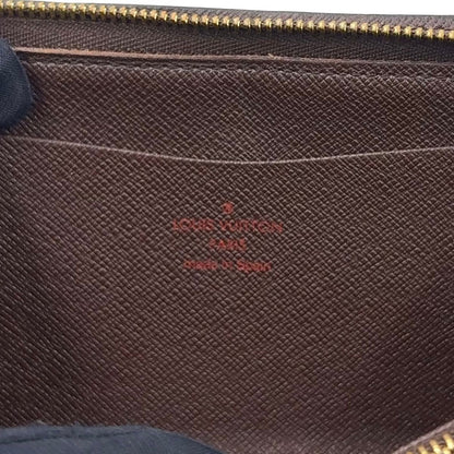 Louis Vuitton Porto Monnaie Zip Damier Ebene Brown Round Zippy Wallet Gold — view 4