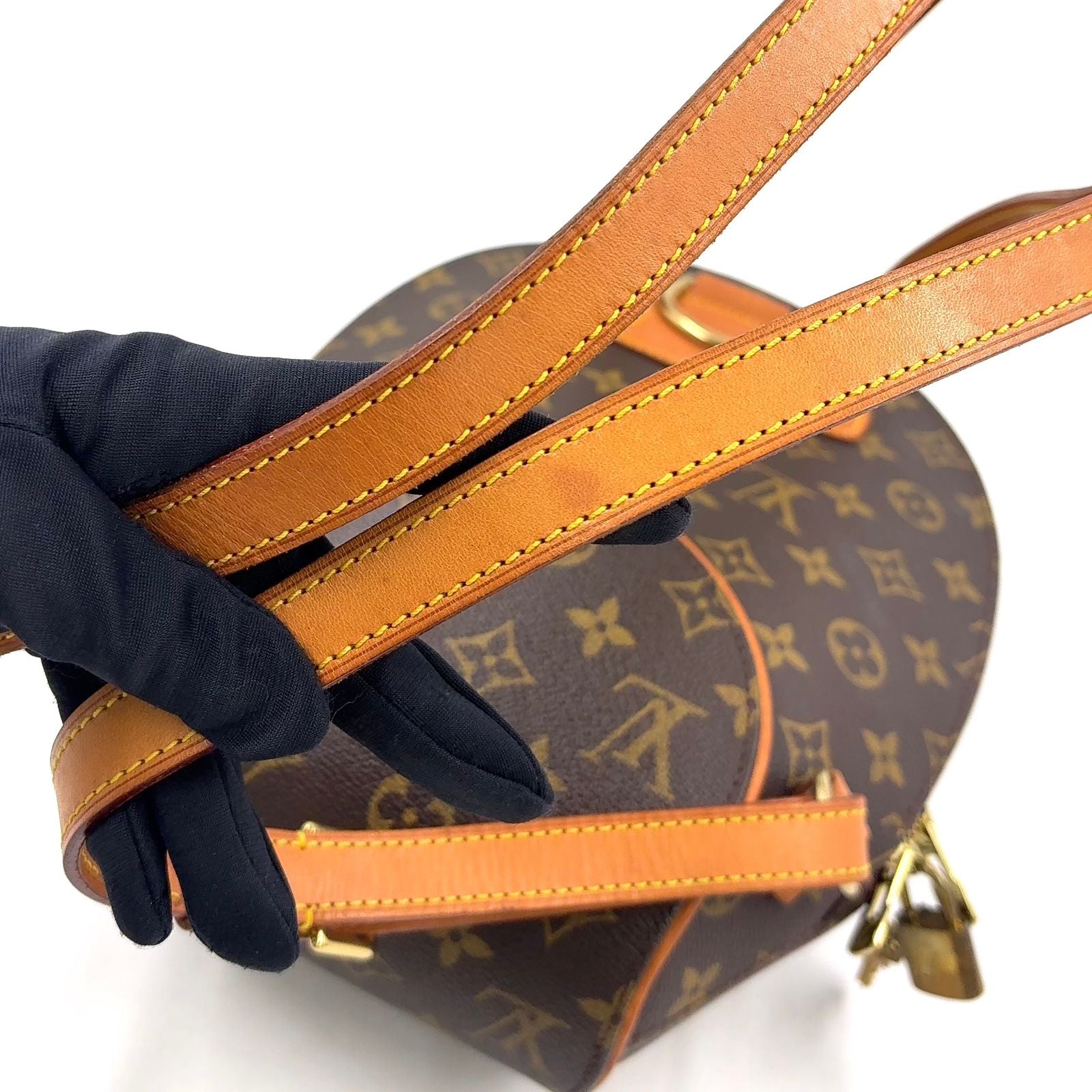 Louis Vuitton Ellipse Sac a Dos Monogram Leather Brown Light Backpack Gold — view 5