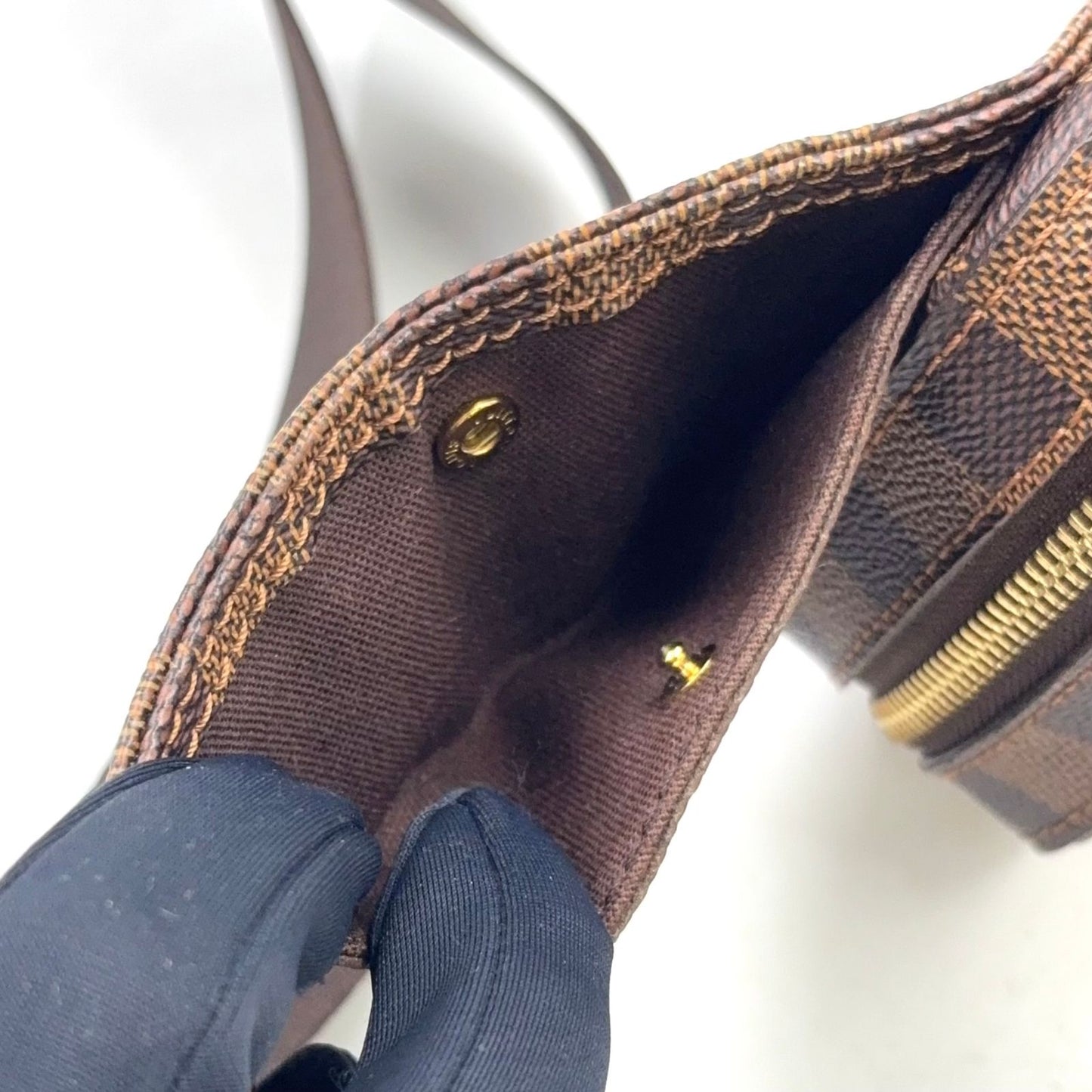 Louis Vuitton Geronimos Brown Belt Bag Gold — view 5