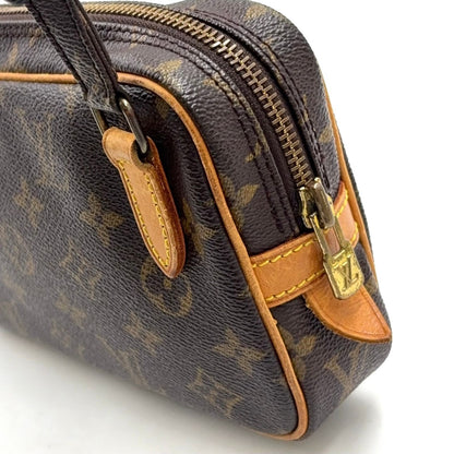 Louis Vuitton Marly Bandouliere Monogram Leather Brown Light Shoulder Bag Gold — view 7