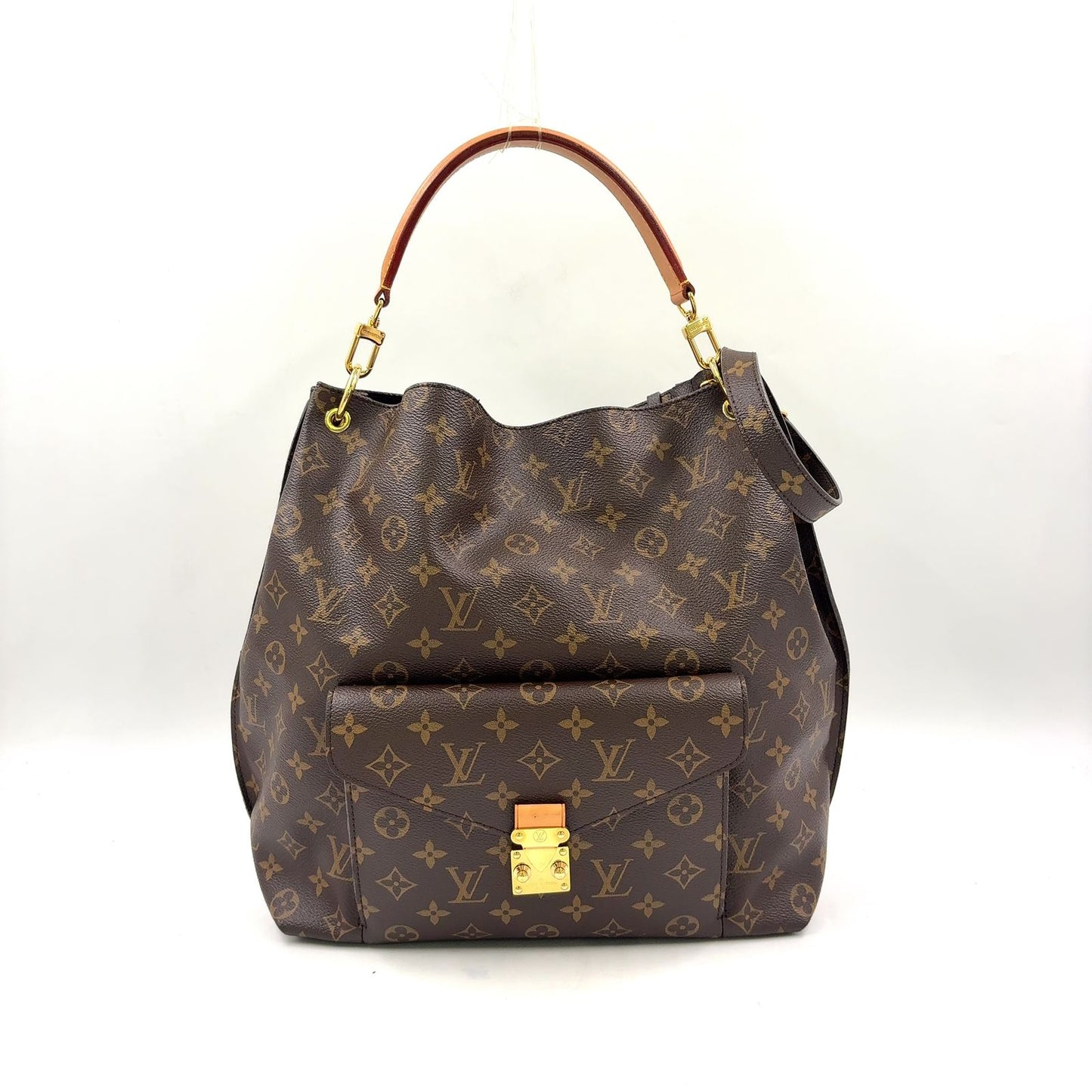 Louis Vuitton Metis Monogram Leather Brown Light Handbag Gold