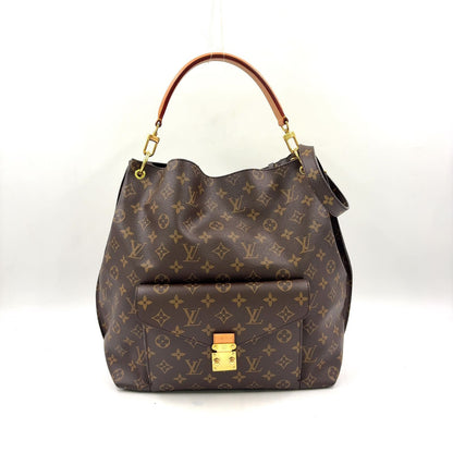 Louis Vuitton Metis Monogram Leather Brown Light Handbag Gold