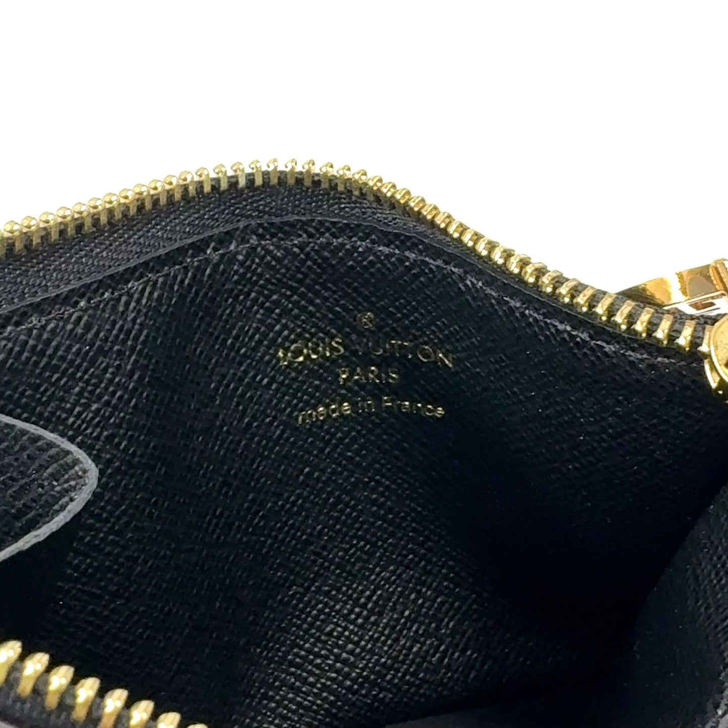 Louis Vuitton Card Case Romy Coin Purse Leather Brown Black Gold — view 4
