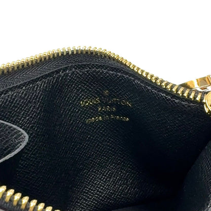 Louis Vuitton Card Case Romy Coin Purse Leather Brown Black Gold — view 4