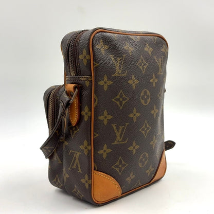 Louis Vuitton Amazon Monogram Leather Brown Light Shoulder Bag Gold — view 2
