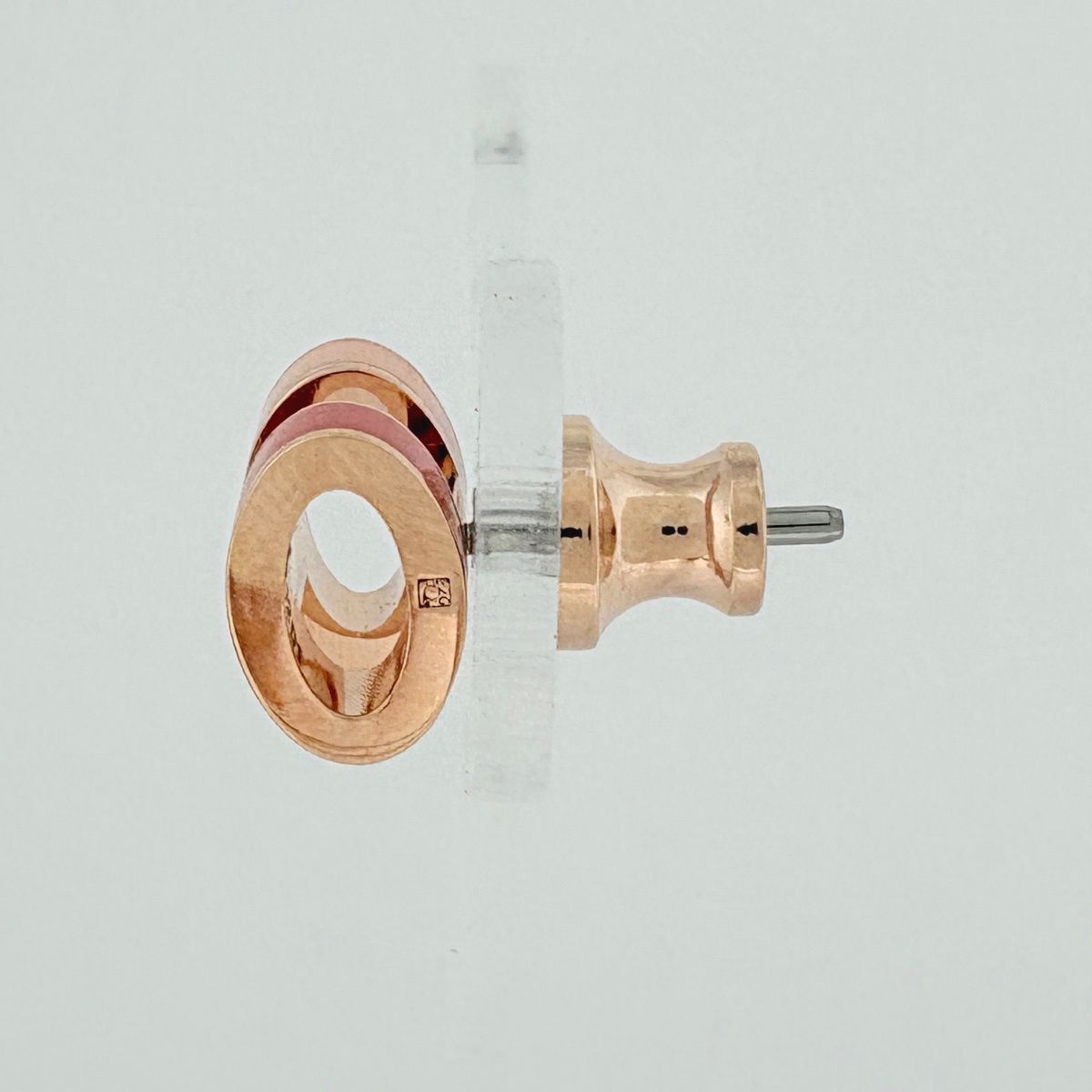 Hermes Mini Pop H Earrings H Logo Metal Pink — view 2