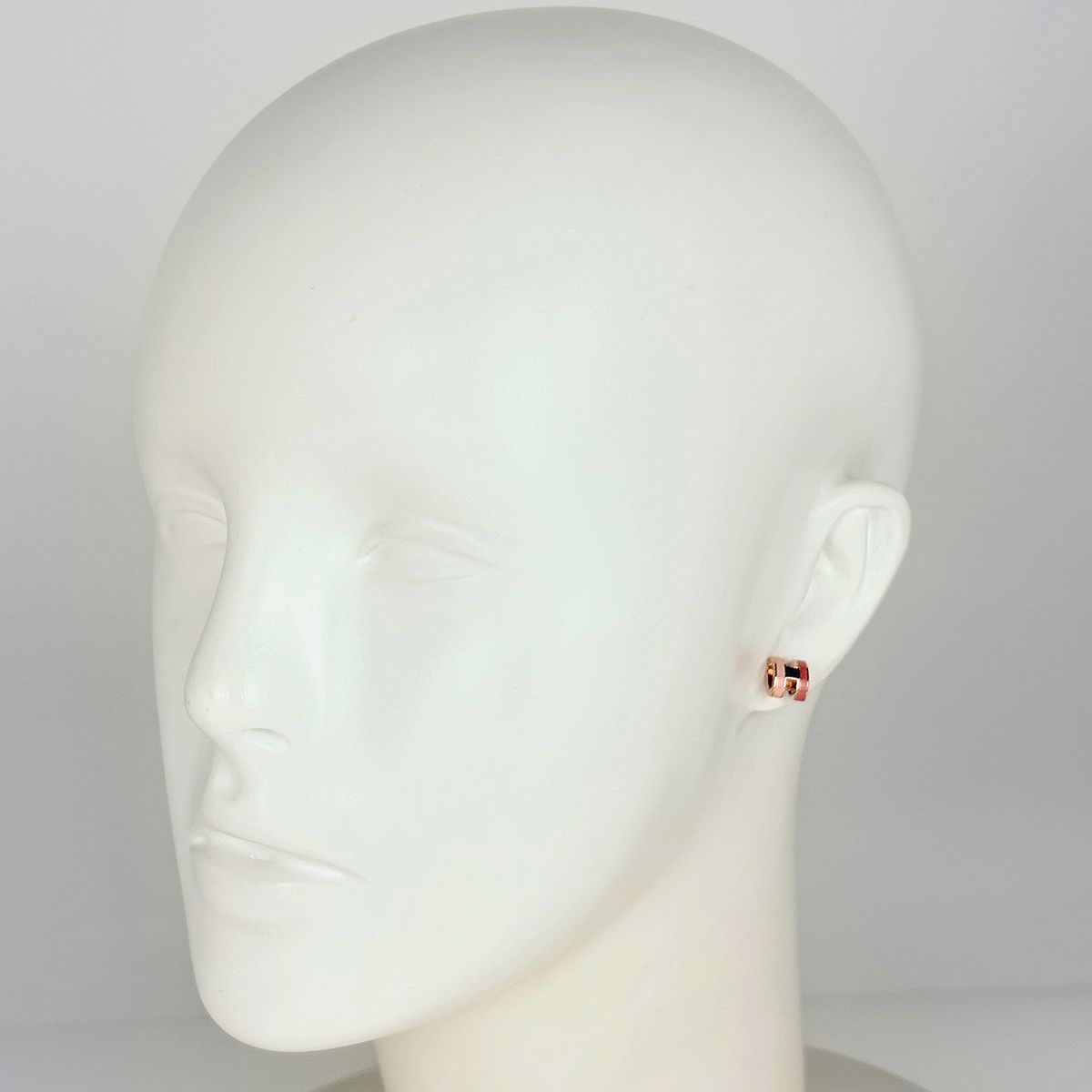 Hermes Mini Pop H Earrings H Logo Metal Pink — view 4