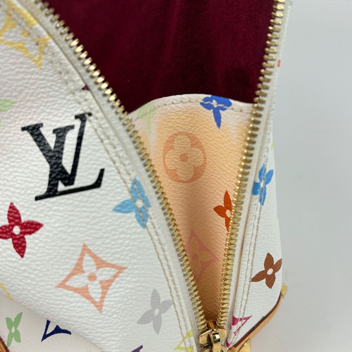 Louis Vuitton Alma Handbag Monogram Multicolor Blanc — view 7