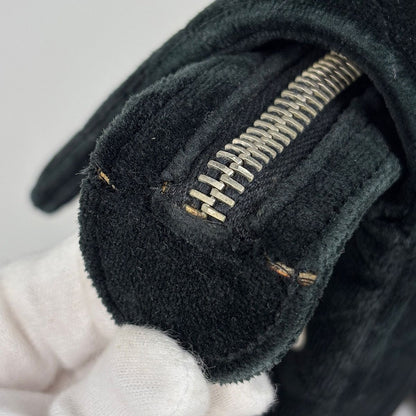 Chanel Backpack CC Logo Quilted Velour Black — view 6